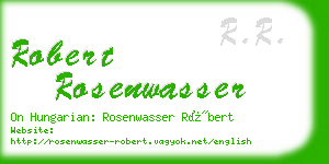 robert rosenwasser business card